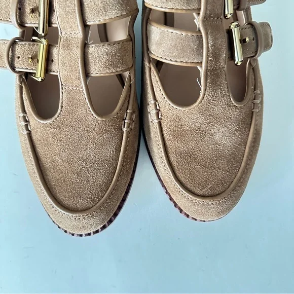 NEW Dolce Vita Haydee Double Buckle Cinnamon Suede Mary Jane Women's Mule, Sz 9 - Picture 5 of 11